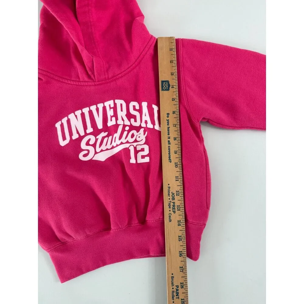 Universal Studios Youth Girls Hoodie Sweatshirt Pink White Size S Small